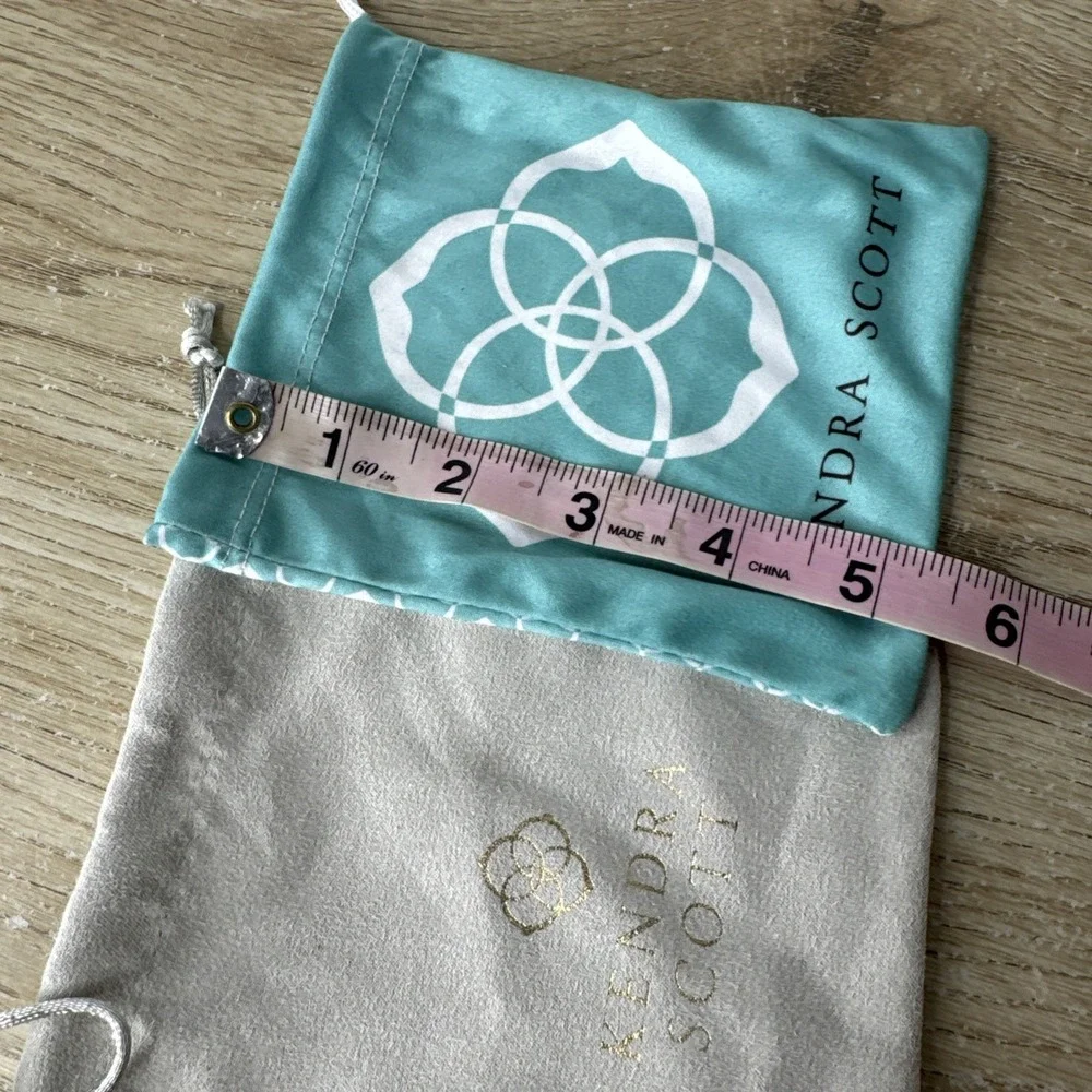Kendra Scott Small Drawstring Dust‎ Bags Set Of 3 - 2 Gray & 1 Turquoise